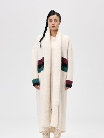Cashmere knitting robe