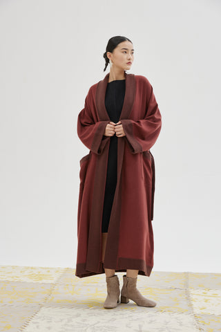 Cashmere wrap coat